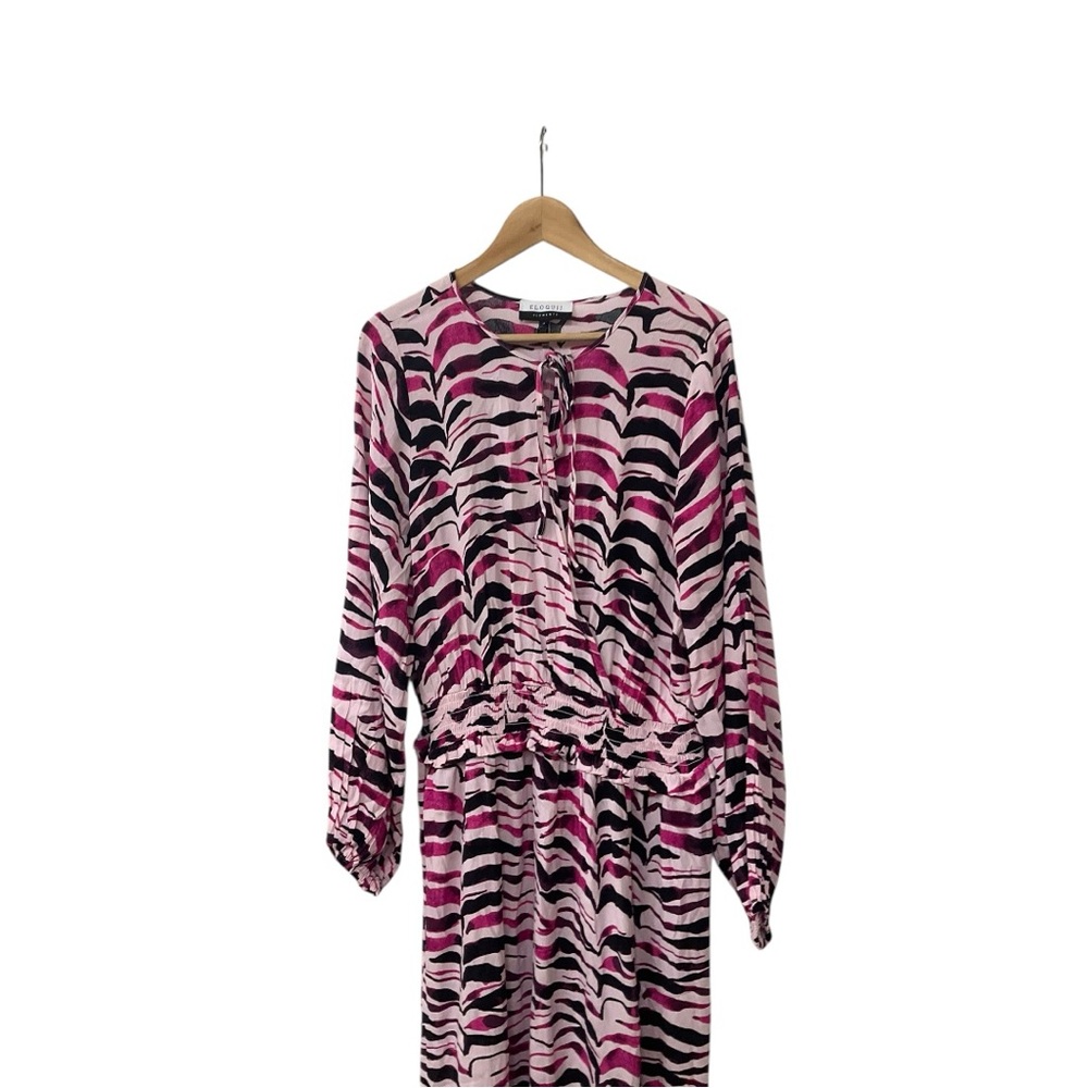 ELOQUII Poet Long Balloon Sleeve Smocked Waist Maxi Dress 18 - Picture 3 of 7